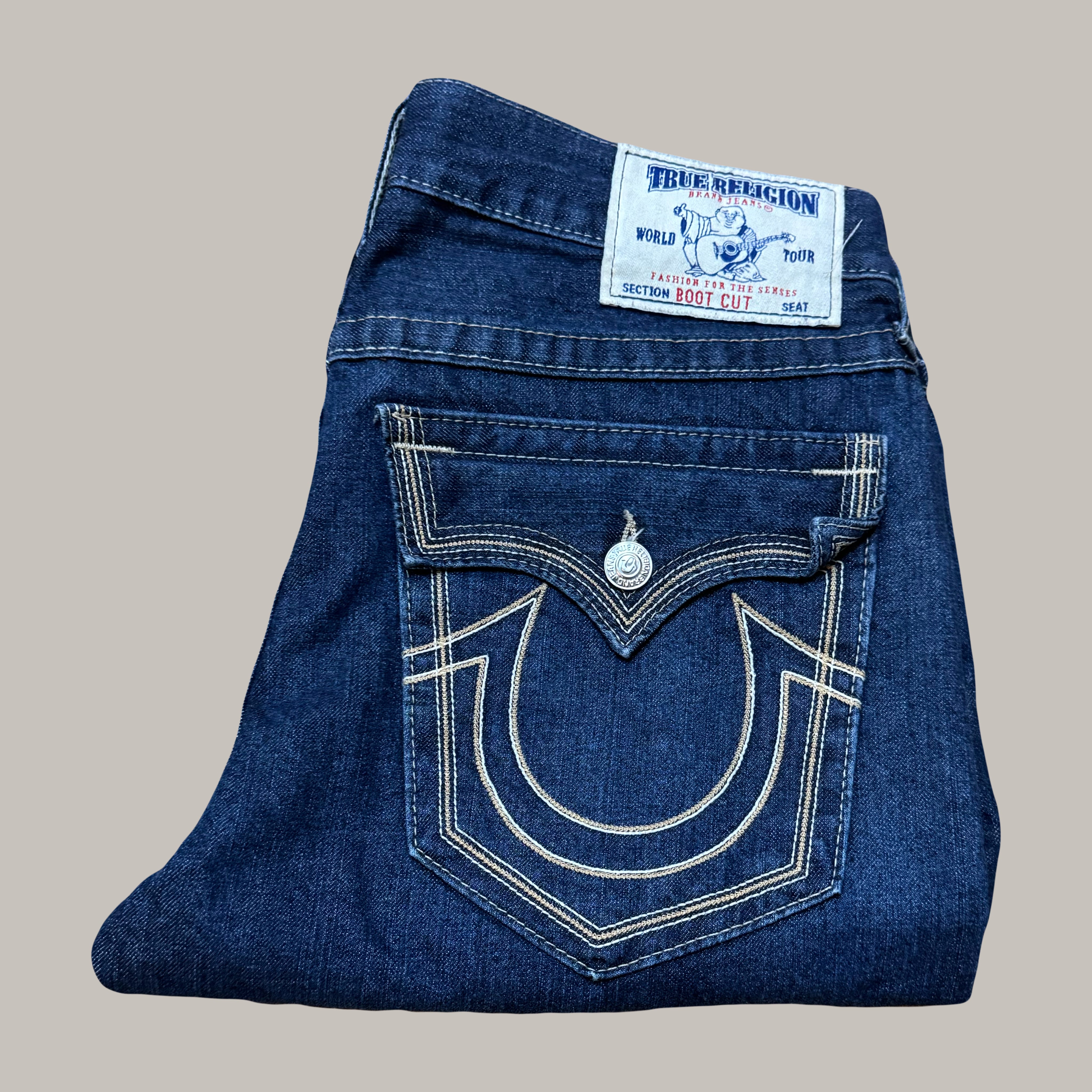Billy white stitch Jeans(36)